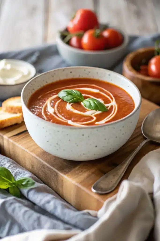 1 creamy tomato basil soup 2