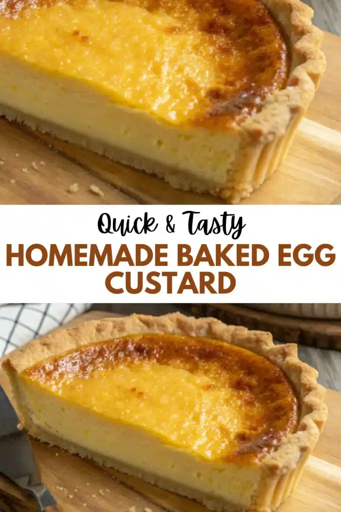 1 homemade baked egg custard pin