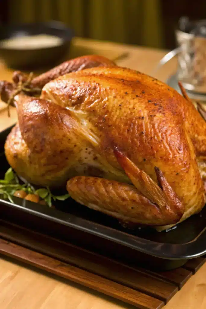 Tender and golden-brown 2 Hour Turkey, ready in no time for a festive feast.