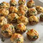 13 crab stuffed mushrooms