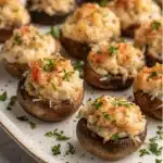 14 crab stuffed mushrooms