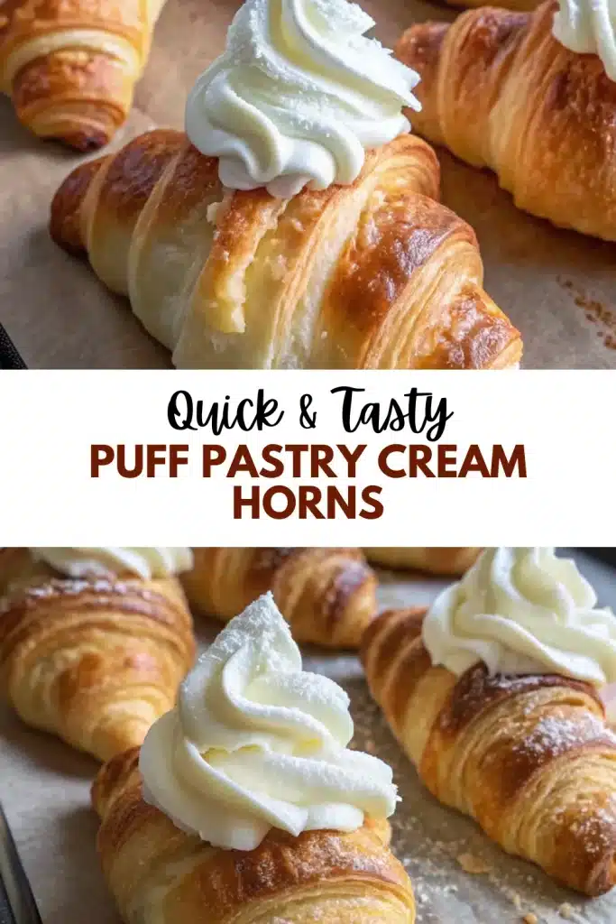 15 puff pastry cream horns 2