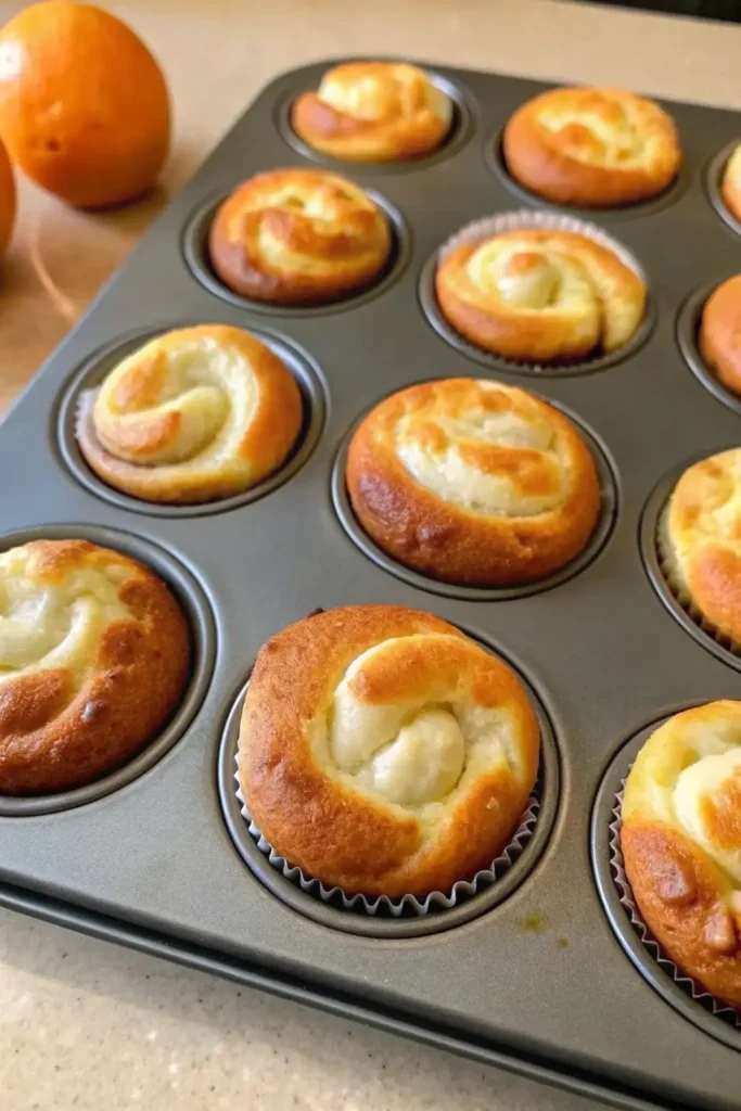 15 pumpkin cream cheese swirl muffins 3