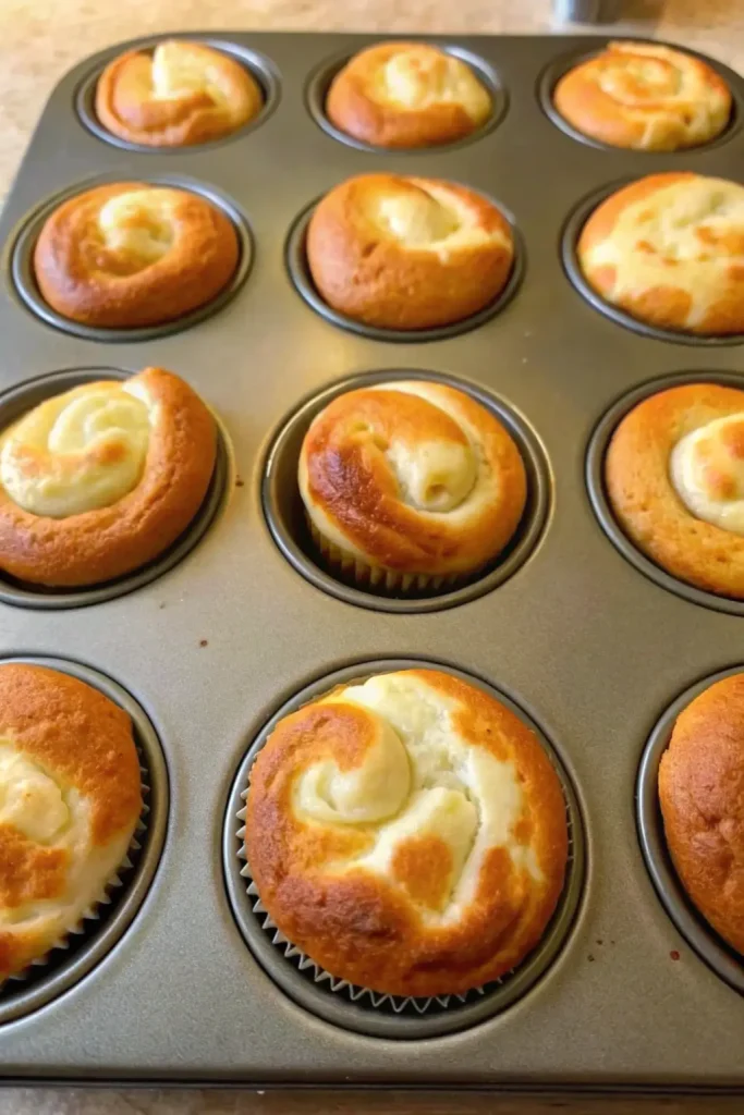 15 pumpkin cream cheese swirl muffins 4