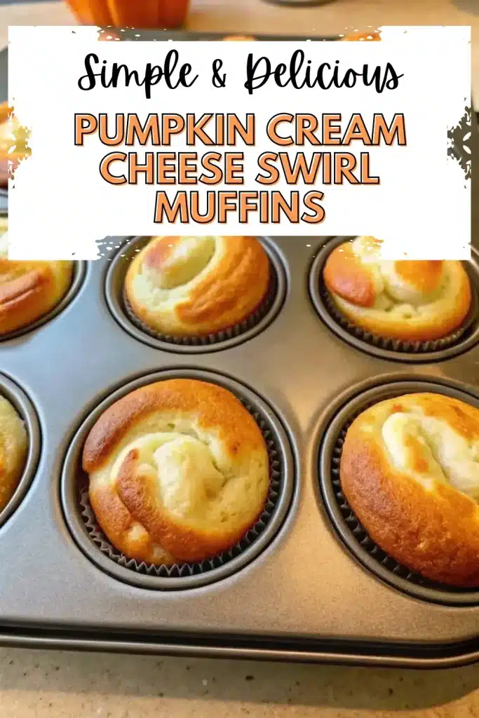 15 pumpkin cream cheese swirl muffins