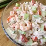 Fresh and flavorful Seafood Salad made with shrimp, crab, and a zesty dressing.