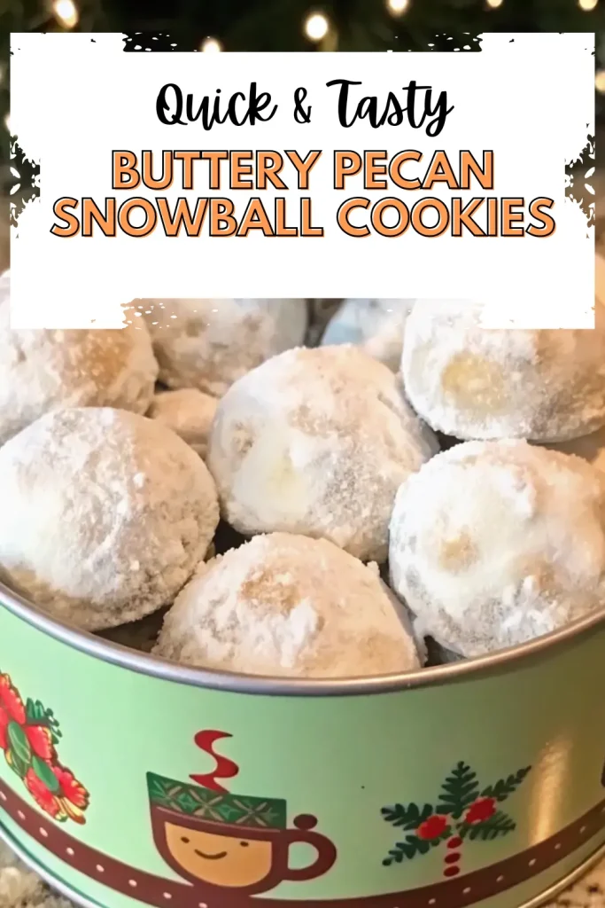 16 buttery pecan snowball cookies