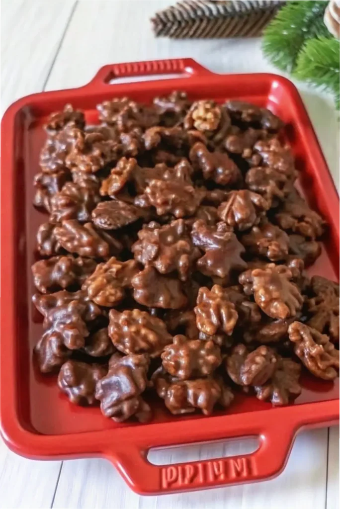 Crockpot Christmas Crack, an easy-to-make holiday dessert with a perfect balance of sweet and salty flavors.