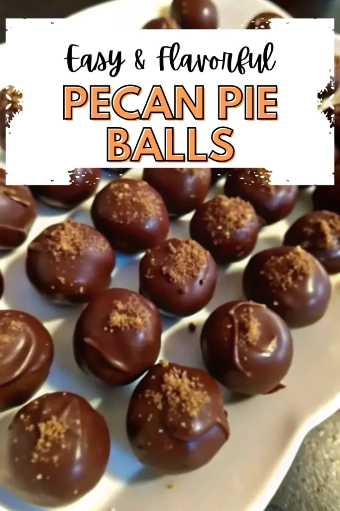 Pecan Pie Balls, a delightful dessert combining the flavors of pecan pie in bite-sized form.