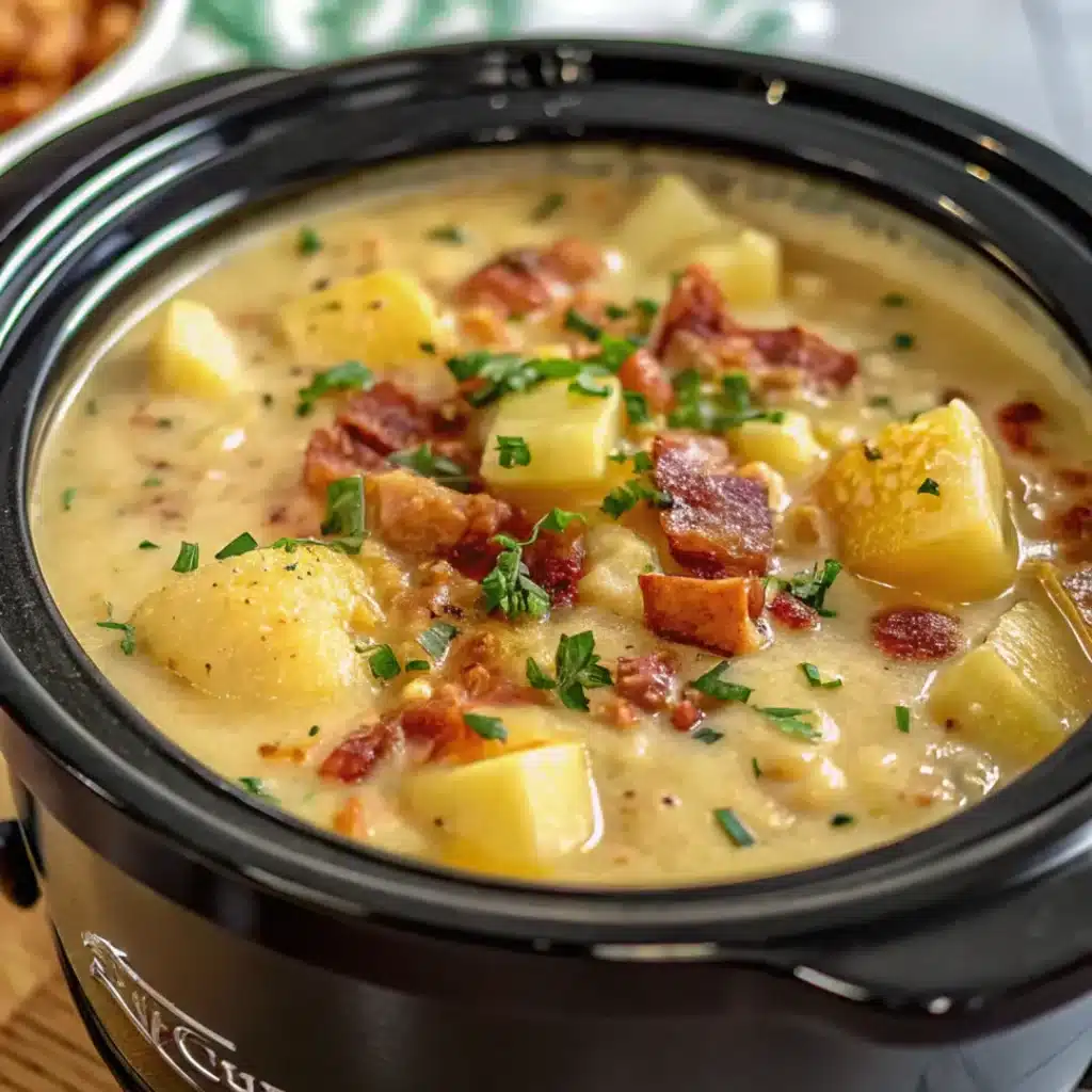 16 slow cooker hearty potato bacon chowder 1