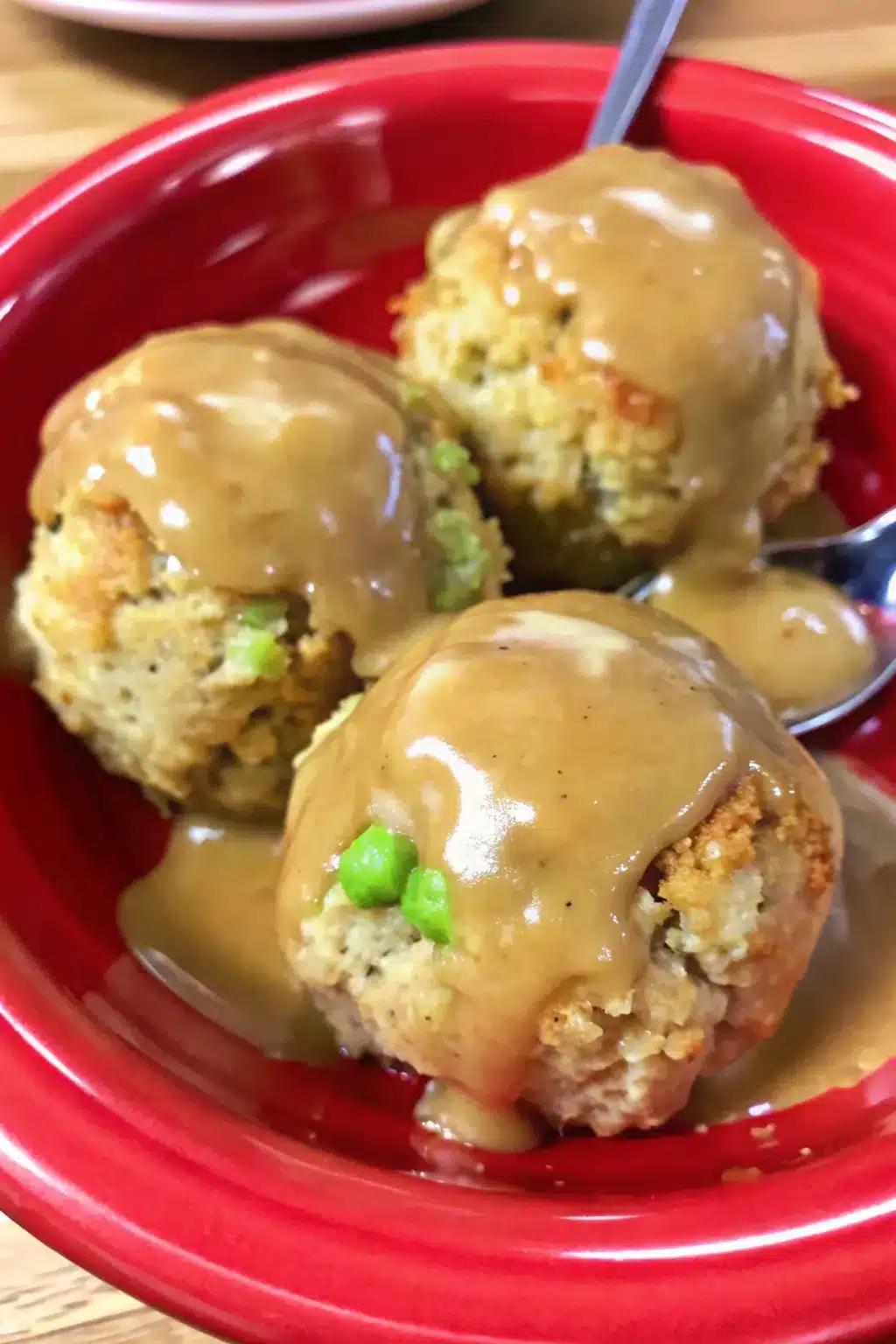 Leftover Turkey Stuffing Balls, a creative way to use holiday leftovers with a crispy golden exterior.