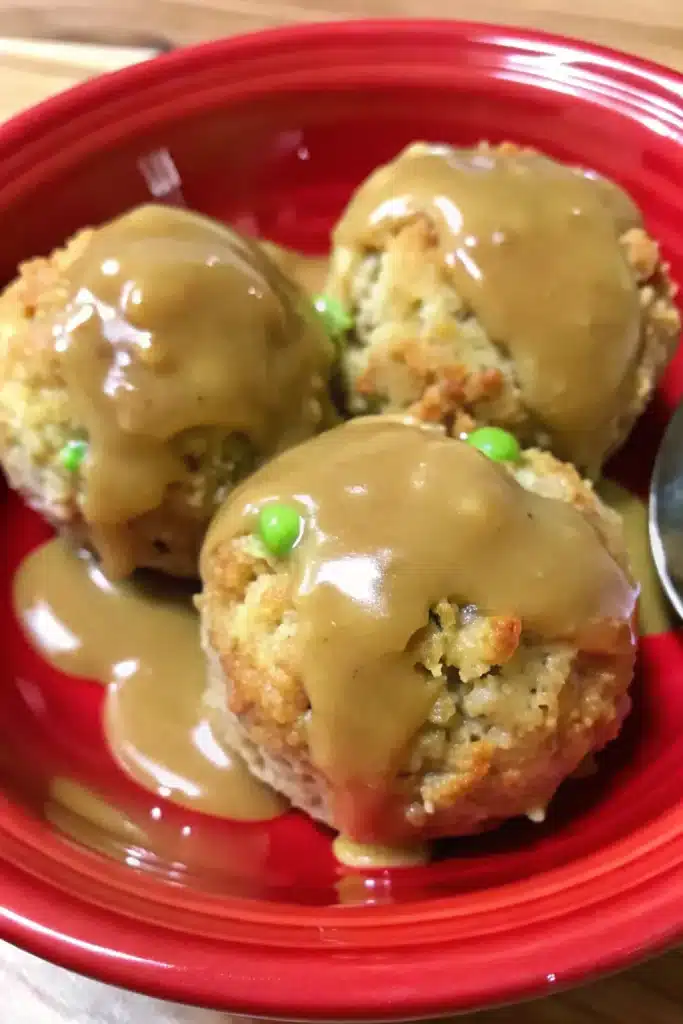 Delicious Leftover Turkey Stuffing Balls, a fun and tasty twist on classic Thanksgiving leftovers.