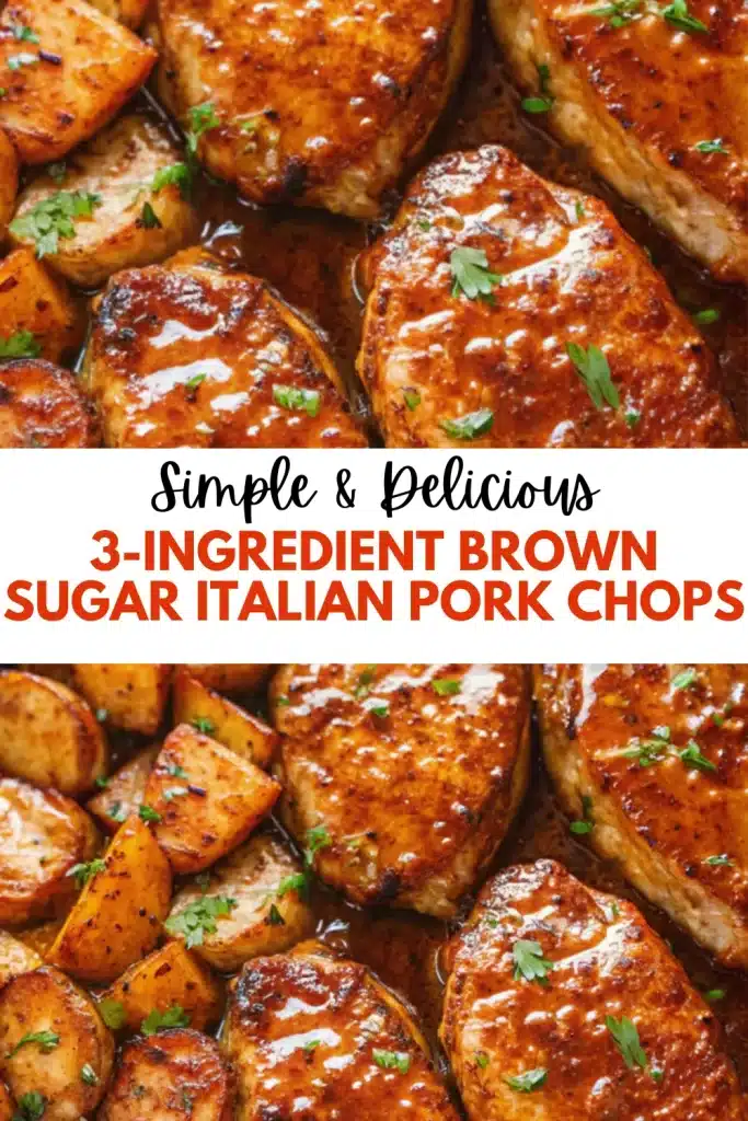 18 3 ingredient brown sugar italian pork chops 1