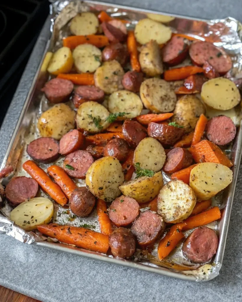 18 one pan oven roasted potatoes sausage and peppers