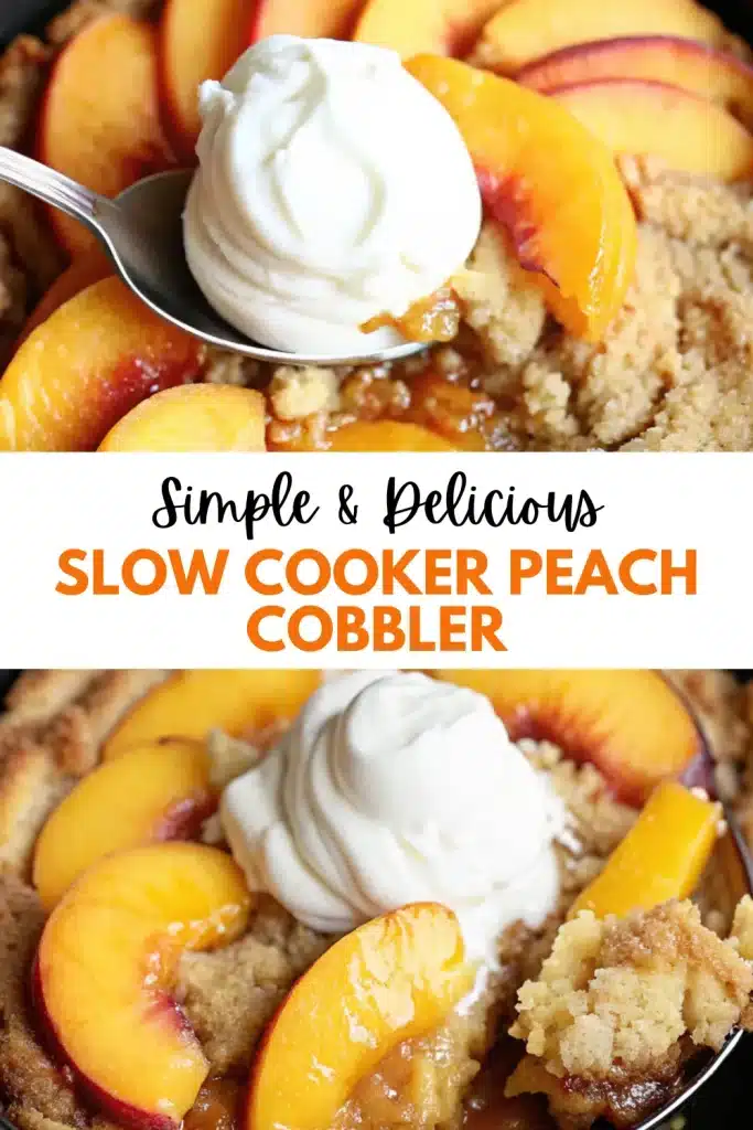 18 slow cooker peach cobbler 2