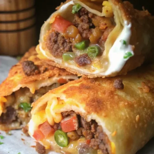 Beef and Cheese Chimichangas