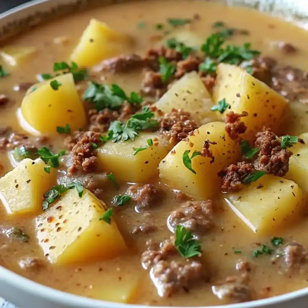 2 crockpot creamy potato hamburger soup 1