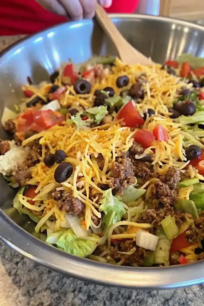 Easy Taco Salad, a quick and tasty meal perfect for lunch or dinner.