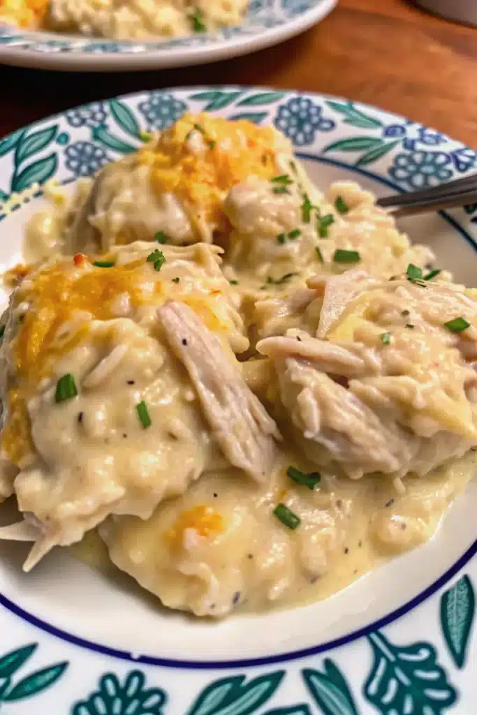 Slow-cooked Crock Pot Chicken and Dumplings, a warm and flavorful family-favorite recipe.