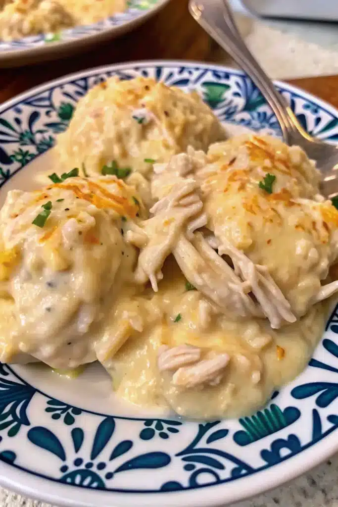 Easy Crock Pot Chicken and Dumplings, a classic comfort food perfect for busy weeknights.