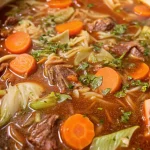 3 cabbage soup with beef and rice 1