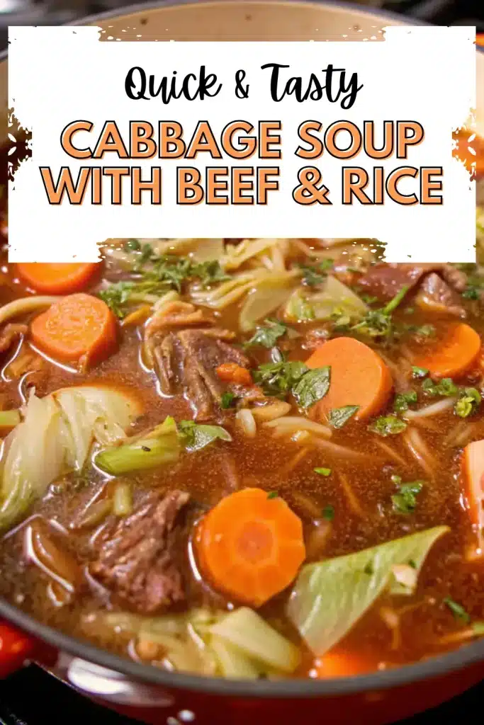 3 cabbage soup with beef and rice