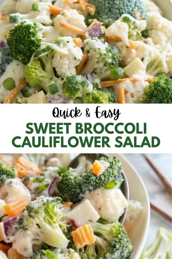 3 sweet broccoli cauliflower salad pin