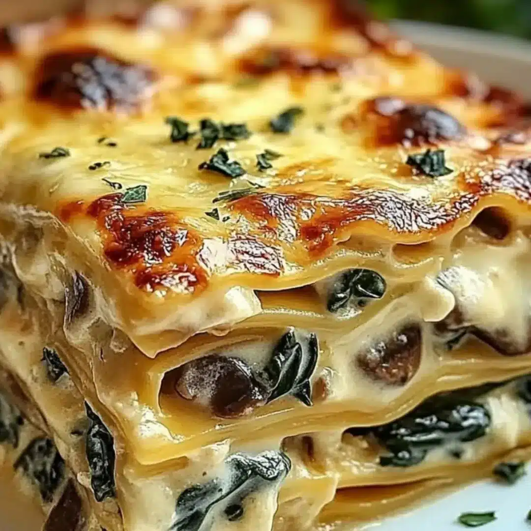 4 creamy spinach and mushroom lasagna 1