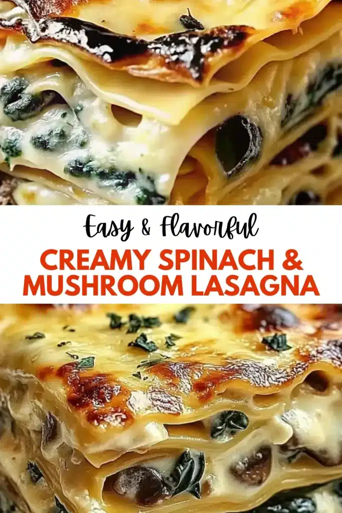 4 creamy spinach and mushroom lasagna 2