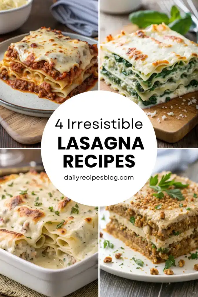 4 lasagna recipes