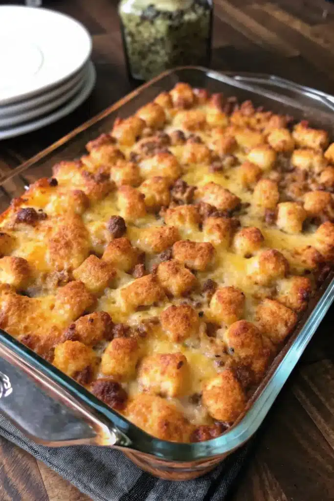 Homemade Tator Tot Casserole, the ultimate family-friendly recipe packed with flavor and texture.