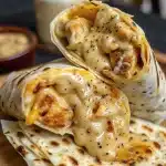 5 cheesy garlic chicken wraps 1
