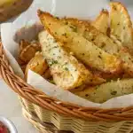 6 baked garlic parmesan potato wedges 1