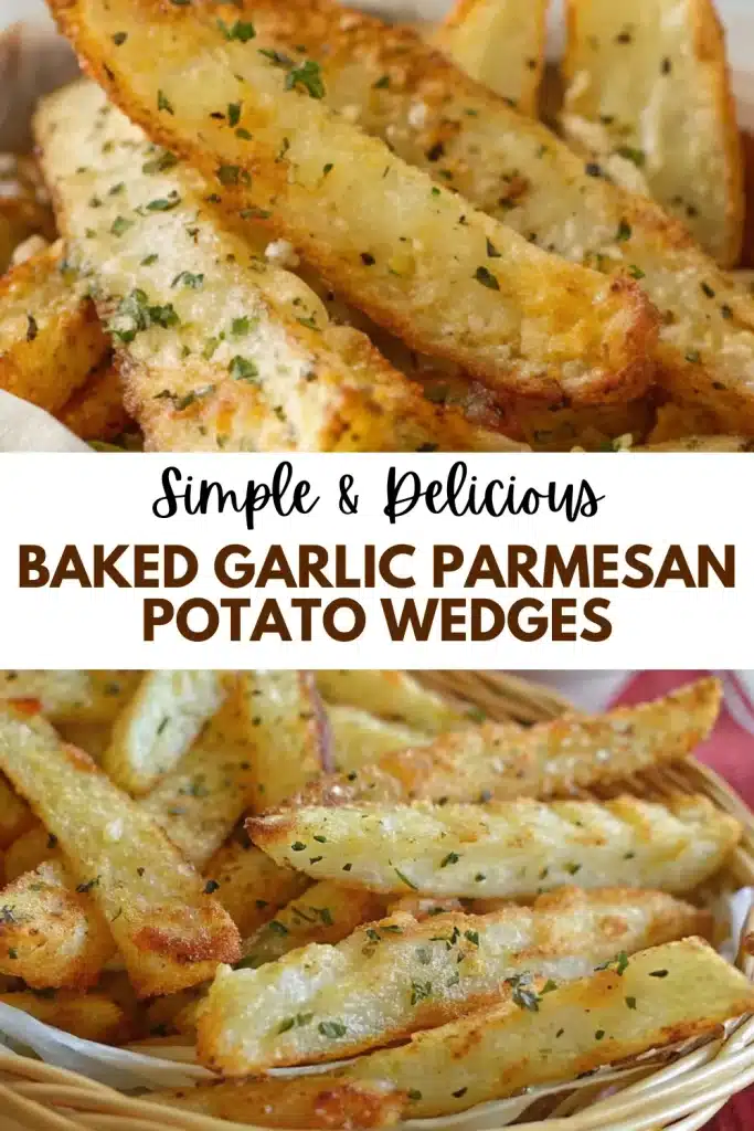 6 baked garlic parmesan potato wedges 2