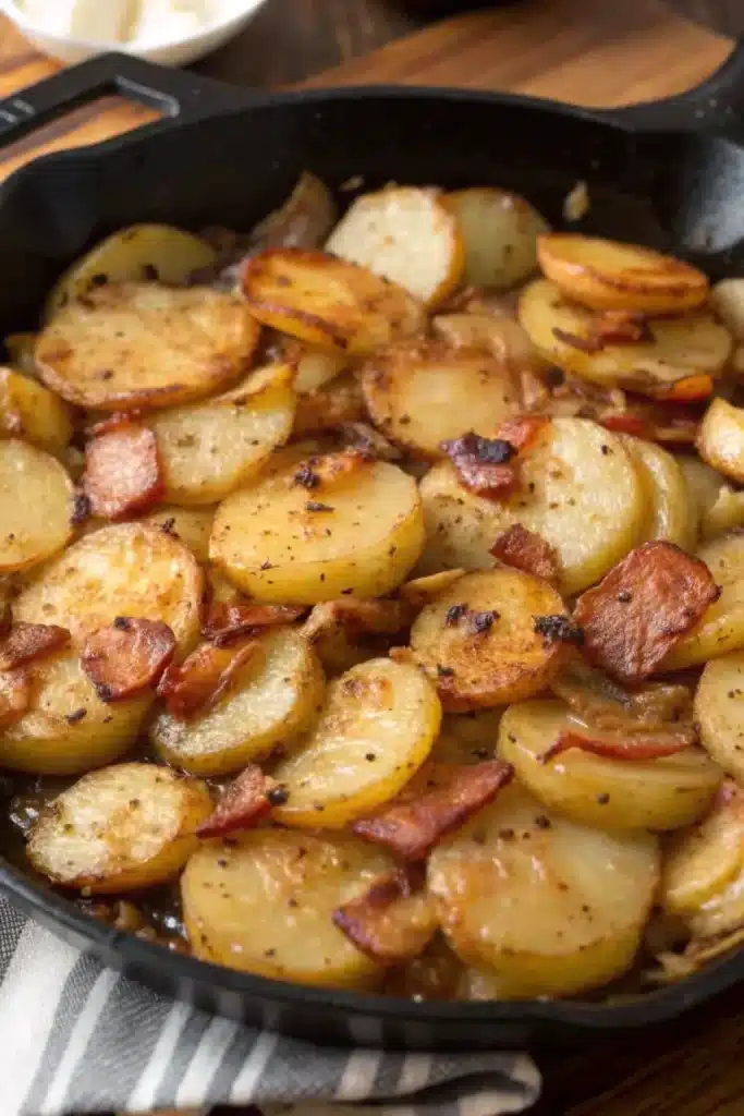 Homemade Fried Potatoes and Onions, perfectly seasoned and pan-fried for a savory, delicious dish.