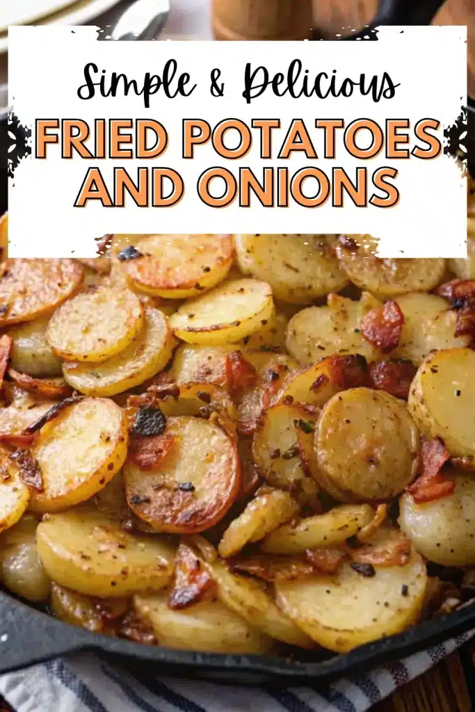 Fried Potatoes and Onions, a classic and comforting side dish with golden, crispy potatoes and caramelized onions.