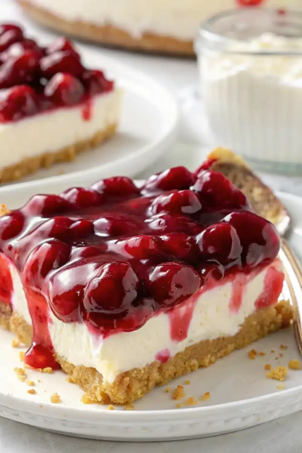 6 moms no bake cherry cheesecake 1