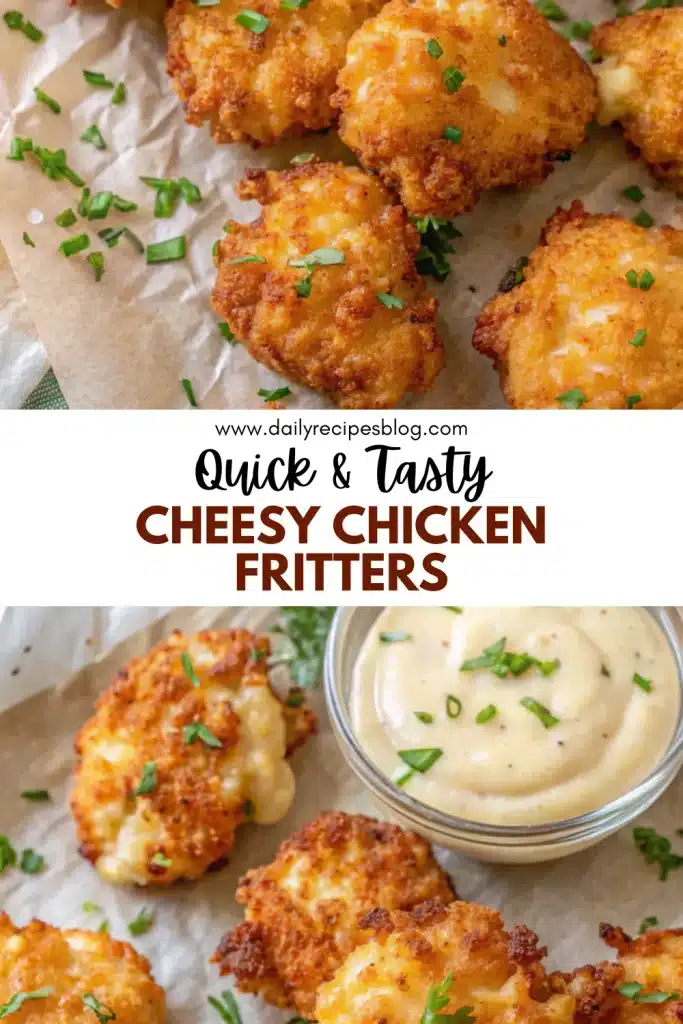 7 cheesy chicken fritters 2