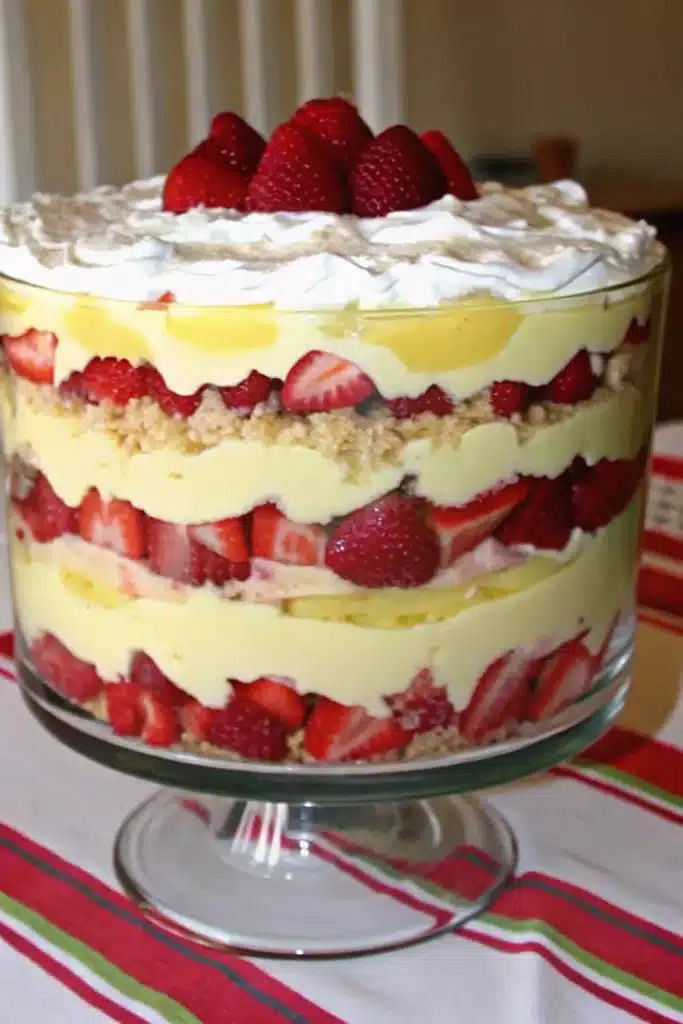 Southern Strawberry Punch Bowl Cake