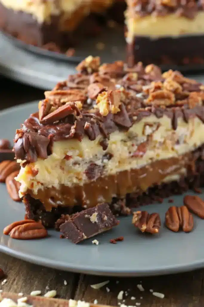 9 german chocolate cheesecake