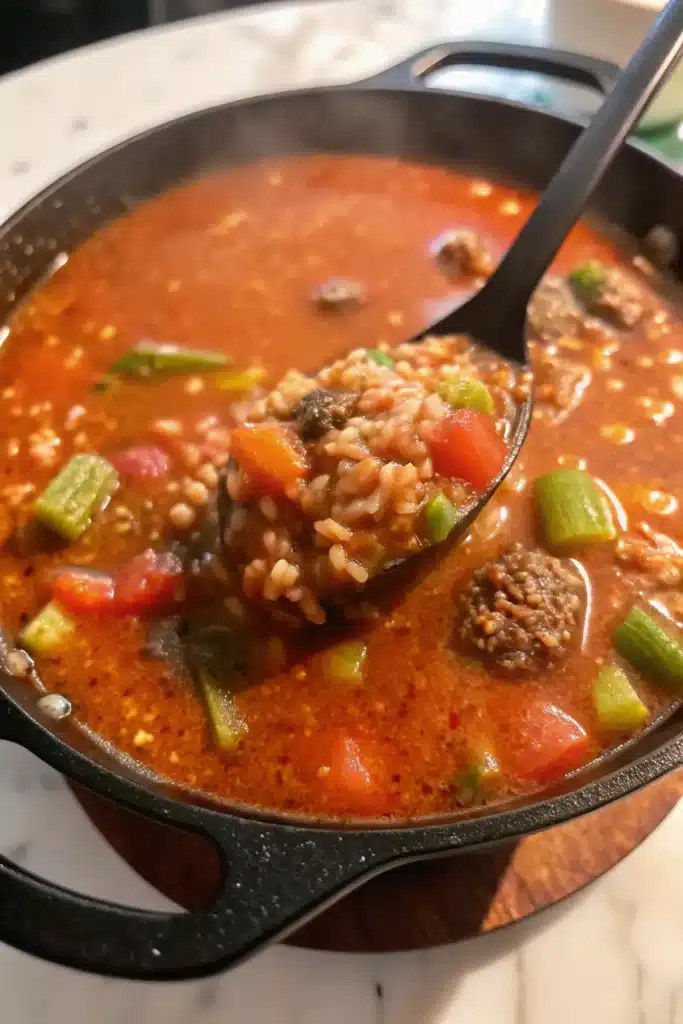 Delicious stuffed pepper soup, a one-pot meal full of bold flavors.