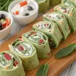 Veggie Cream Cheese Roll-Ups filled with fresh vegetables and creamy cheese for a quick and delicious appetizer or snack.