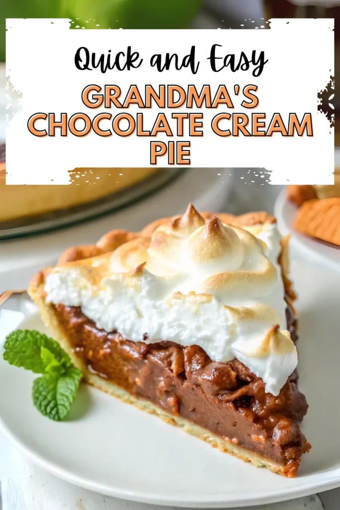 9a grandmas chocolate cream pie