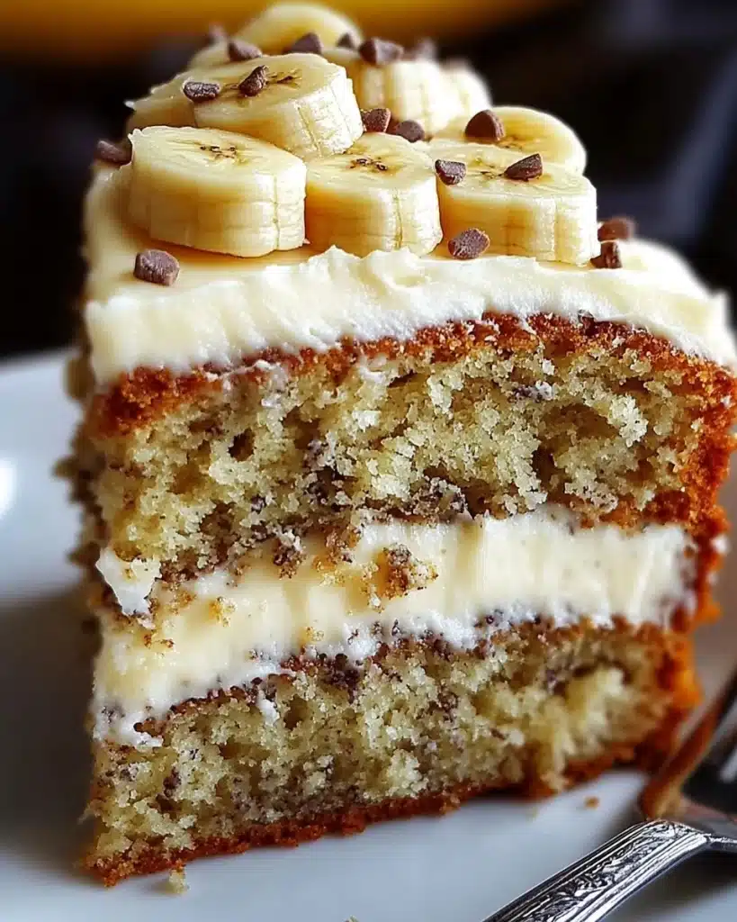 banana bread cake with cream cheese frosting