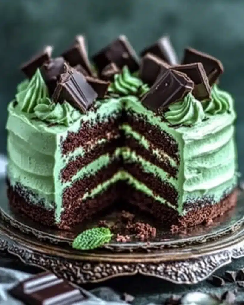 mint chocolate fudge cheesecake cake