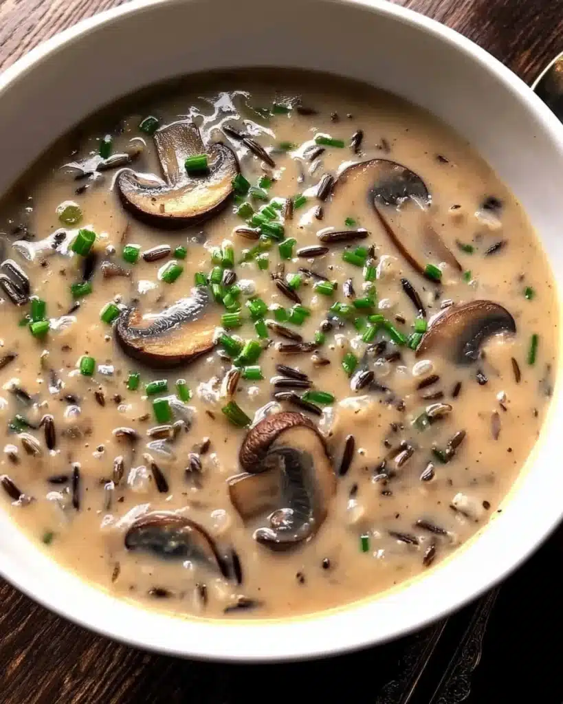 wild rice and mushroom soup