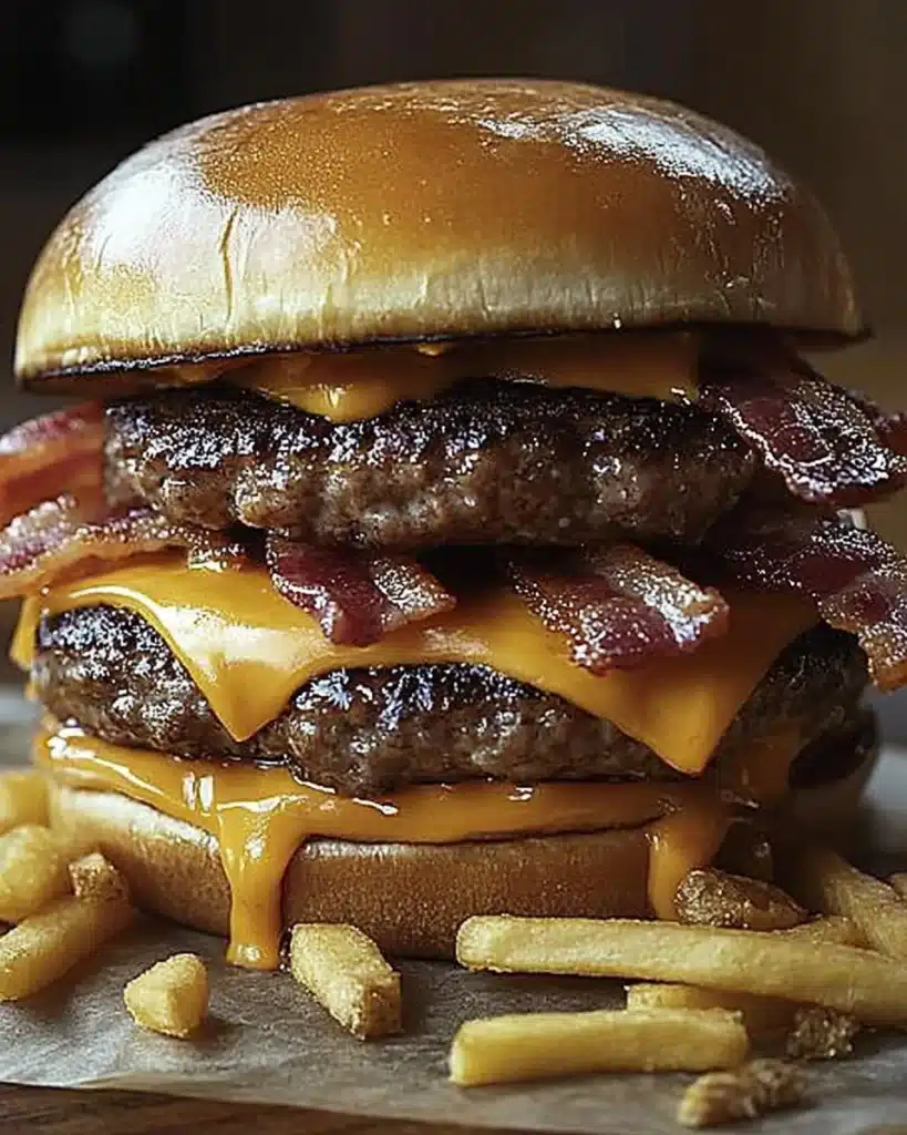 giant double patty bacon cheeseburger