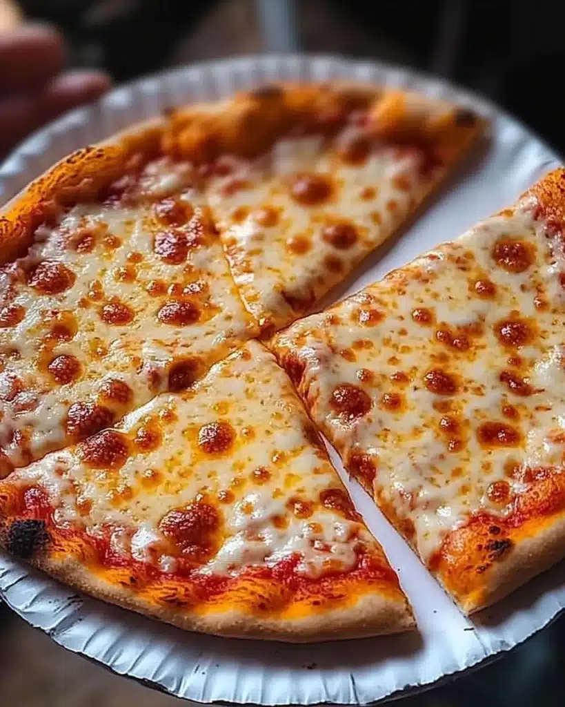 simple and delicious cheese pizza slices