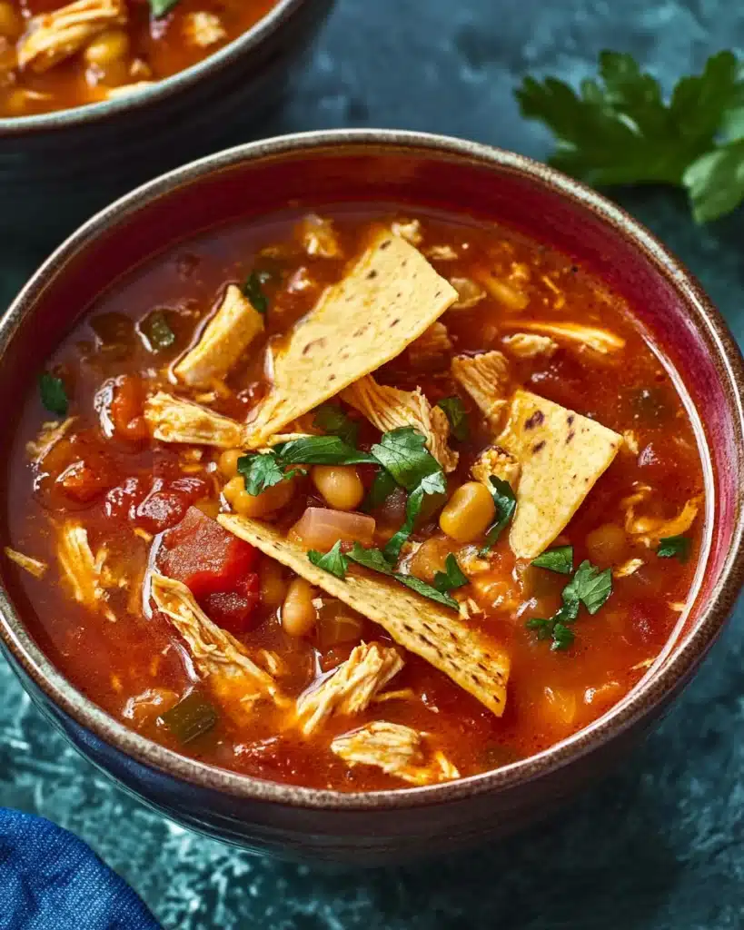 slow cooker chicken tortilla soup