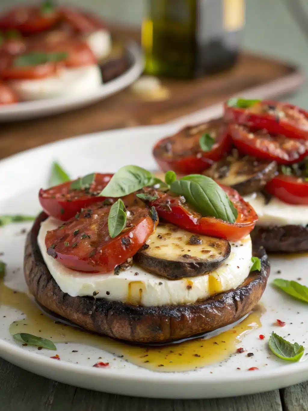 Caprese Stuffed Portobellos